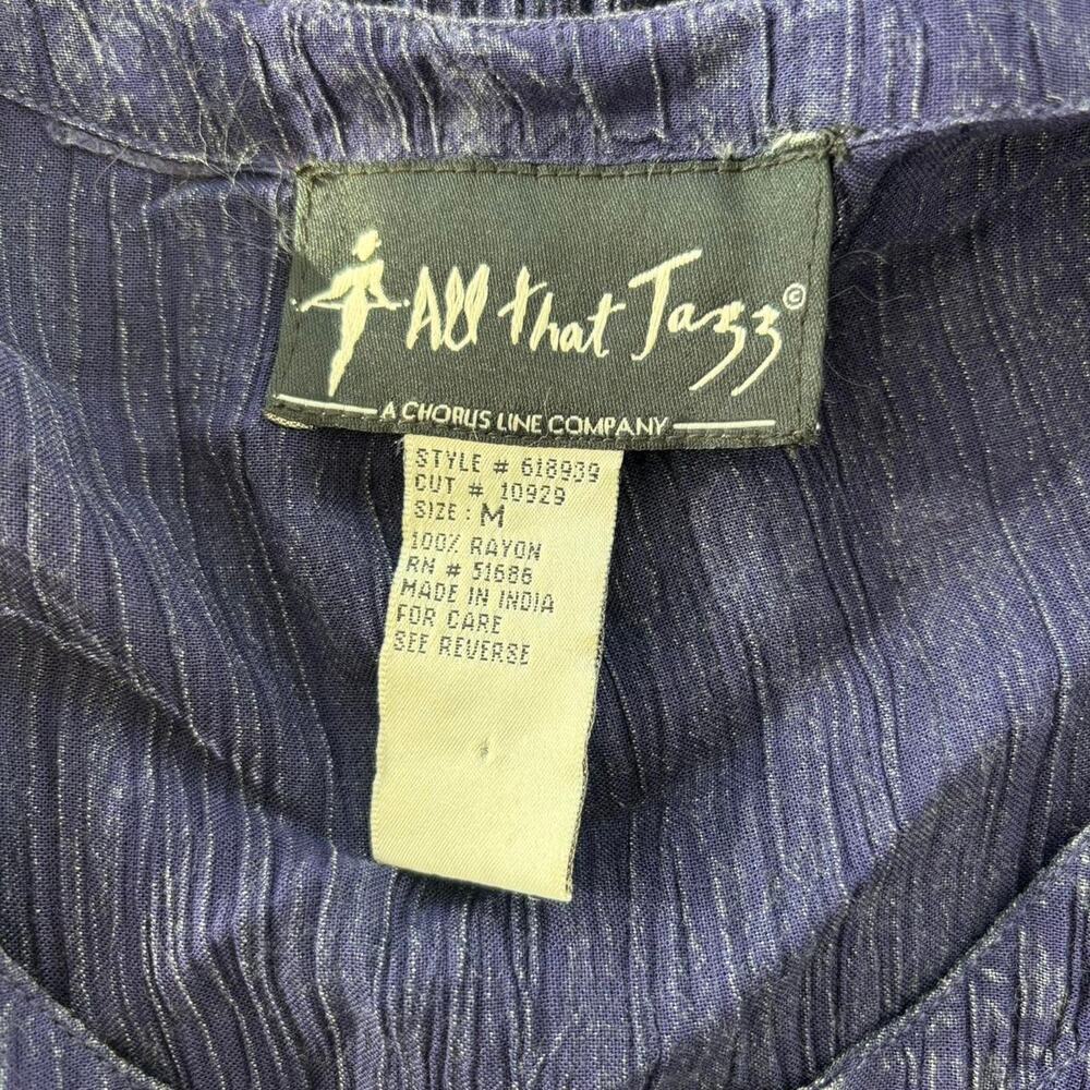 All That Jazz Purple/Blue Pleated Ruffle Maxi Dancing Dress Medium - Picture 6 of 7